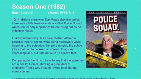 TV Show Review: Police Squad! (1982) [HD] - YouTube