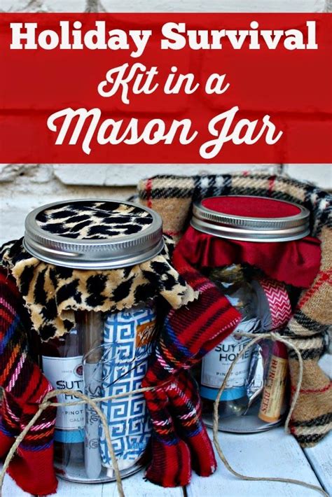 Holiday Survival Kit- a Christmas Survival Kit in a Jar | Holiday survival kit, Mason jar ...