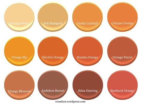 if you need ideas for color schemes, above are Benjamin Moore’s suggested… | Orange paint colors ...