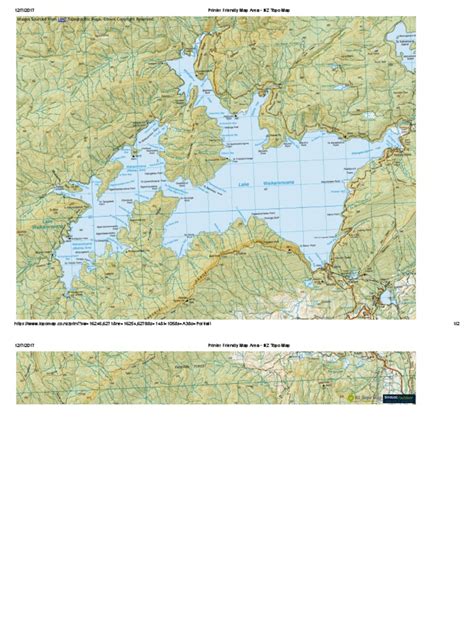 Lake Waikaremoana Topo Map 2 | PDF