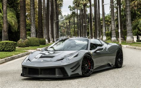 Ferrari 458 silver supercar, palm trees wallpaper | cars | Wallpaper Better