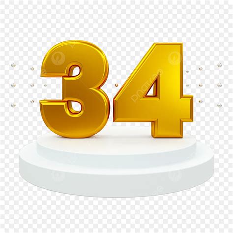 Rendering Numbers 3d PNG, Number 34 3d Rendering, 34, Number, 3d PNG ...