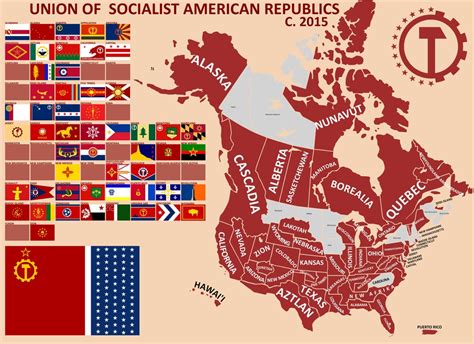 Latest Map of the Union of Socialist American Republics in /r/SocialistAmerica : socialism