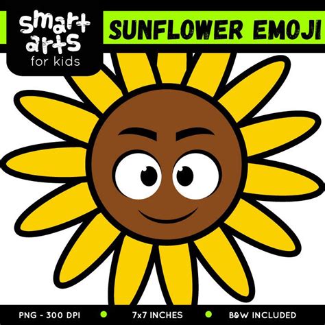 Sunflower Emoji Clip Art - Educational Clip Arts and Bible Stories