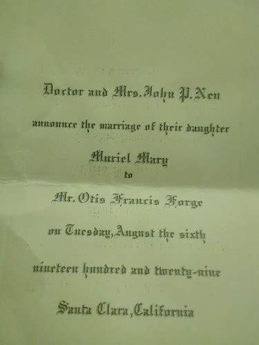 My grandparents Marriage Announcement | Doctor and Mrs John … | Flickr