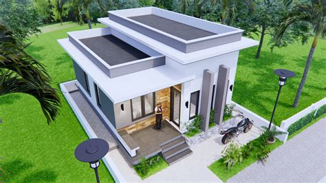 Small House Design 6x8 Meter 20x27 Feet Terrace Roof - House Design 3D