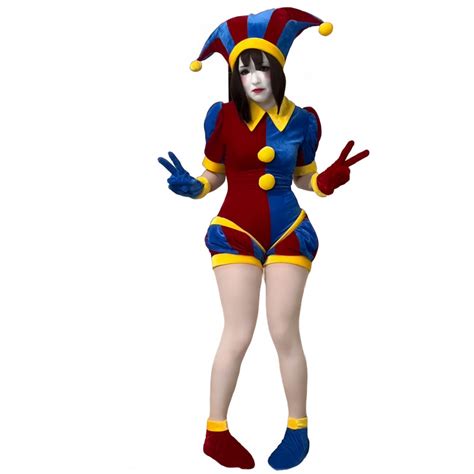 【30% off】Xcoser The Amazing Digital Circus Pomni Cosplay Costume Hat G