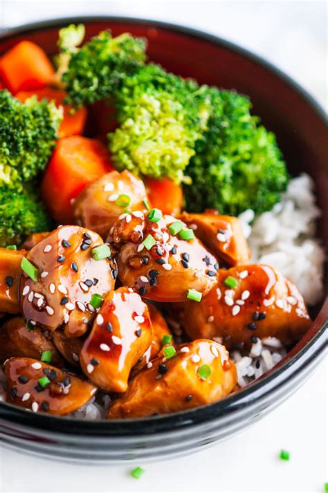 Chicken Teriyaki Bowls with Homemade Sauce - Aberdeen's Kitchen