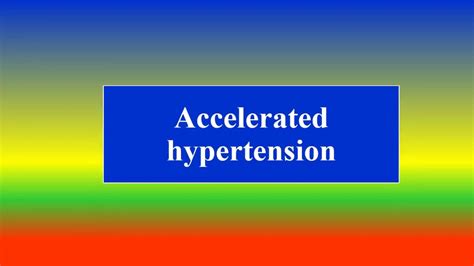 Accelerated hypertension - YouTube