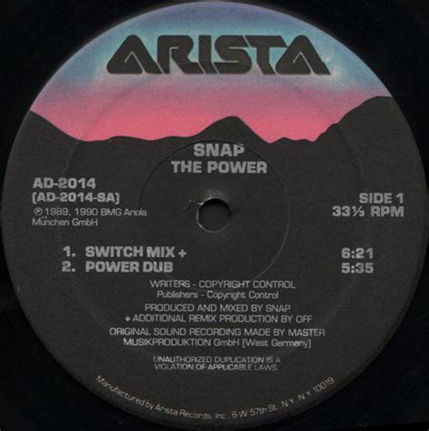 Snap* - The Power (1990, Vinyl) | Discogs