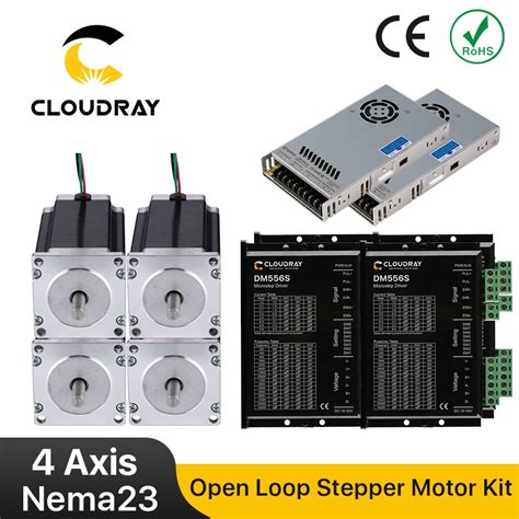 4 Axis CNC Router Kit 3N.m Nema 23 Stepper Motor + DM556S Stepper ...