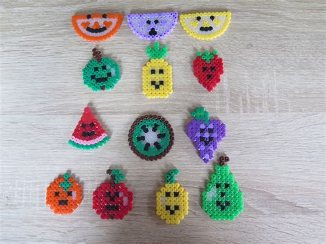 Hama strijkkralen fruit perler happy fruit | Strijkkralen fruit, Strijkkralen, Knutselen