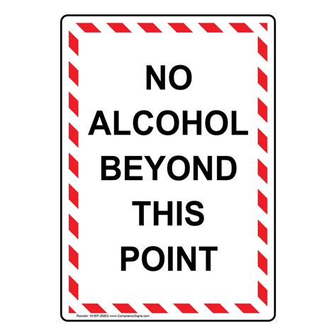 No Alcohol Beyond This Point Sign Printable - Printable Word Searches