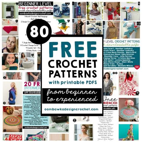 80 Free Printable Crochet Patterns • Oombawka Design Crochet