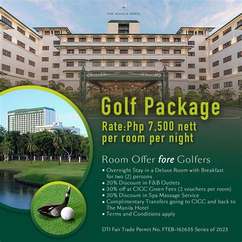 The Manila Hotel Offers Room Packages fore Golfers - The Manila Hotel