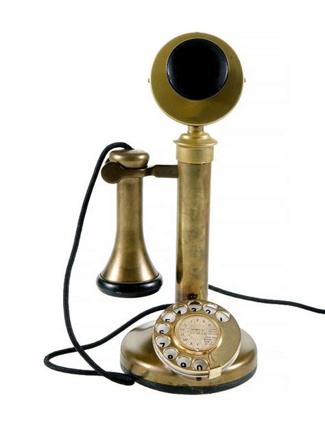 Brass Rotary Candlestick Telephone - 33cm Height - Telephones - Sundries