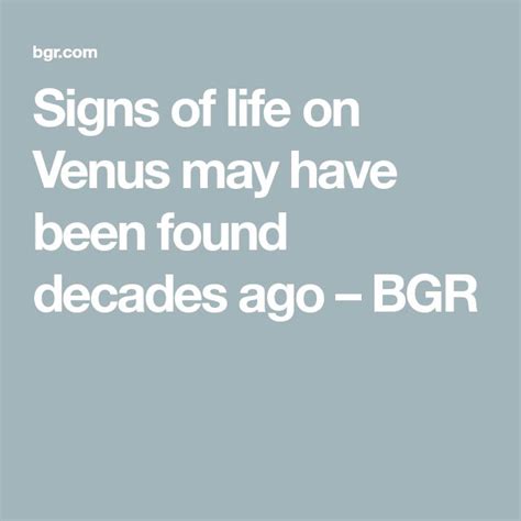 Signs of life on Venus may have been found decades ago | Venus, Signs ...