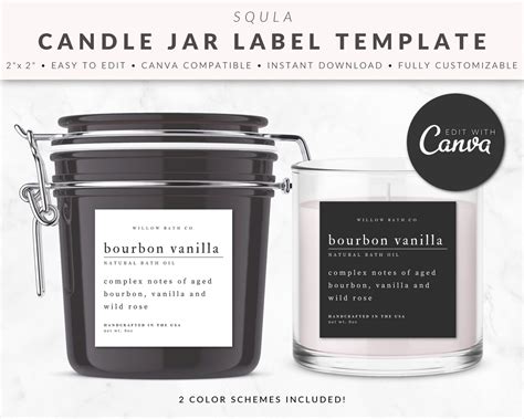 Product Label Template Set for Canva Template Bundle Product | Etsy