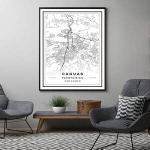 CAGUAS MAP PRINT High Res Map Map of Caguas Caguas Download - Etsy