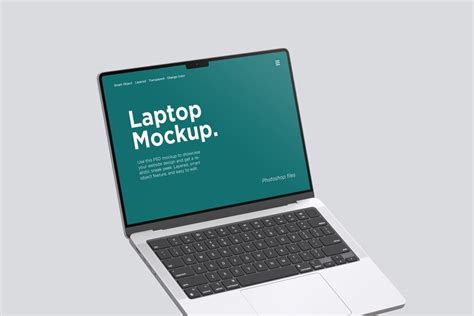 Premium PSD | Floating laptop mockup