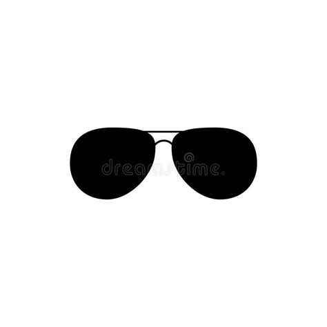 Black Fashion Sunglasses Isolated Clipart. Black Isolated Silhouette Stock Vector - Illustration ...