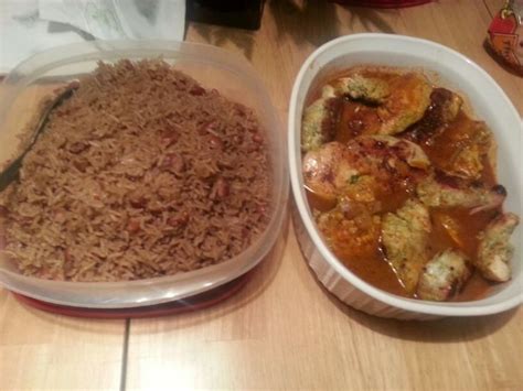 Rice and beans, grilled chicken and spicy haitian sauce mmmmm | Haitian food recipes, Food, Recipes