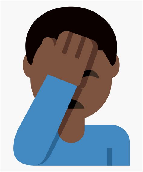 Facepalm Emoji Png Black Male Facepalm Emoji Free Transparent | The ...