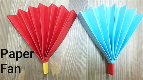 How to make paper fan,easy DIY origami crafts - YouTube