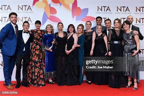 The cast and crew of 'Emmerdale', winner of the Best Serial Drama ...