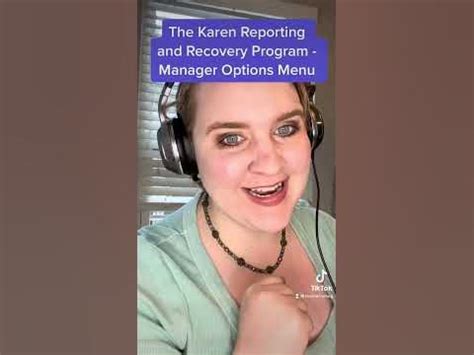 Manager options menu- Karen Reporting and Recovery Program - YouTube