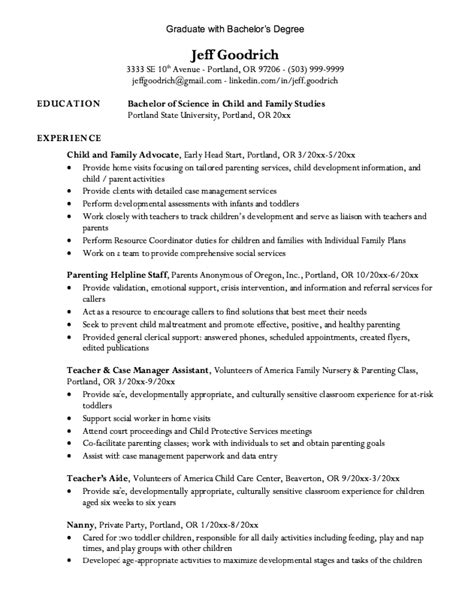 Graduate Bachelor Degree Resume | Examples Resume CV | Bachelor of science, Overused words, Job ...