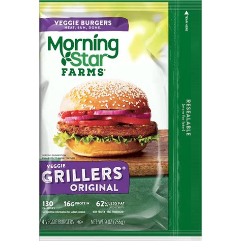 MorningStar Farms Grillers Original Veggie Burgers 9 oz 4 ct - Walmart.com - Walmart.com