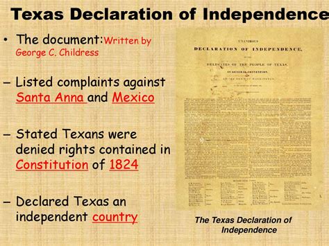 Texas Declares Independence - ppt download