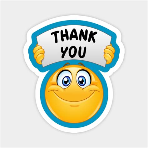 Emoji Emoticon with Thank You Sign - Emoji - Magnet | TeePublic