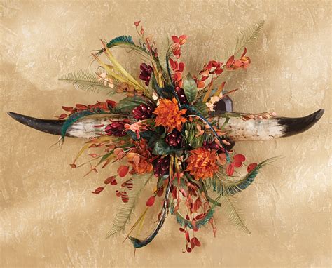 Cow Horn Floral Wall Hanging | Lone Star Western Decor