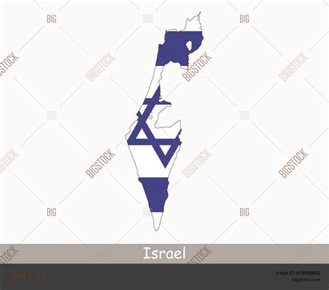 Israel Map Flag. Map Vector & Photo (Free Trial) | Bigstock