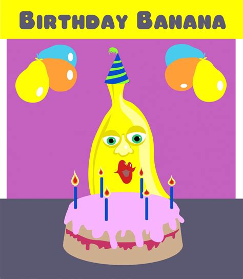 Birthday Banana Free Stock Photo - Public Domain Pictures