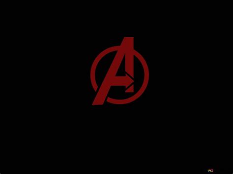 Avengers Red Colour Logo HD wallpaper download