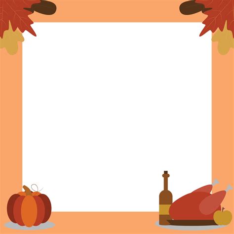 Thanksgiving Border Clip Art - 10 Free PDF Printables | Printablee