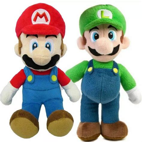 SUPER MARIO BROS Plush Doll Mario Luigi Soft Stuffed Animal Teddy Toys ...