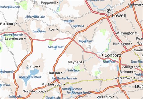 Mapa MICHELIN Boxborough - mapa Boxborough - ViaMichelin