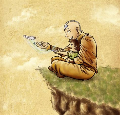 Kataang Fan Art: Aang with his son Tenzin | Avatar the last airbender art, Aang, Avatar the last ...