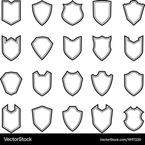 Shield Outline - Download 31,000+ royalty free shield outline vector ...