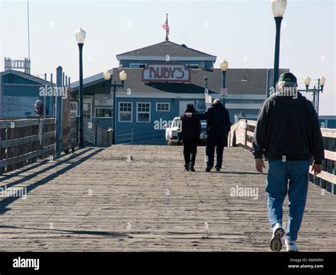 People walking on the Seal Beach Pier in Seal Beach, California, United States Stock Photo - Alamy