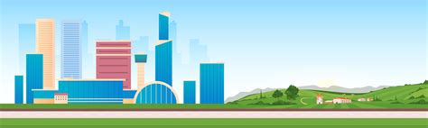 Urban and rural areas 1644103 Vector Art at Vecteezy