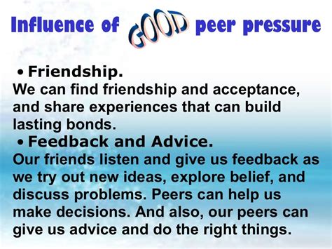 peer pressur. say no to peer pressure