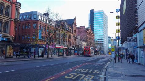 Street View in the City Center of Manchester - MANCHESTER, ENGLAND ...