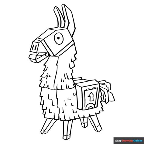 Llama from Fortnite Coloring Page | Easy Drawing Guides