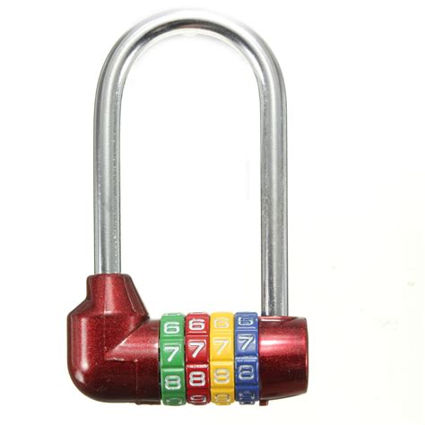 Long 4 Digit Number Code Dial Combination Padlock Security Safety ...