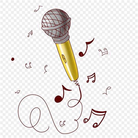 Singing Microphone Hd Transparent, Singing Rock Microphone Illustration ...